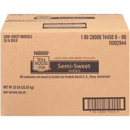 Tollhouse Tollhouse Standard Semi-Sweet Chocolate Morsels 50lbs 10028000744509